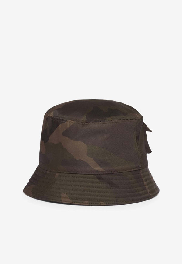 Prada Camouflage Print Bucket Hat Green 2HC3502CYT/N_PRADA-F0334