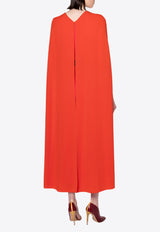 ROKSANDA Fyera Cape-Overlay Midi Dress Red 2JZ4_H2281A-1ORANGE