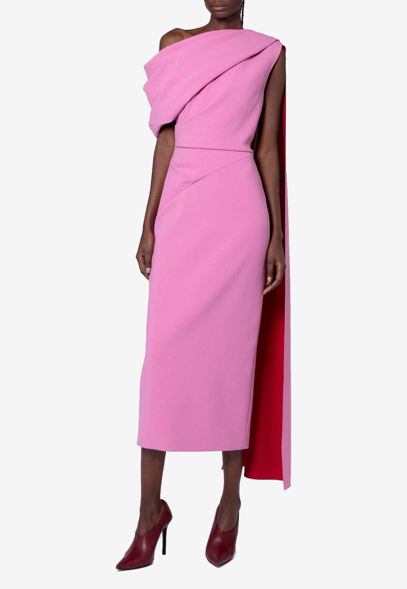 ROKSANDA Maite One-Shoulder Draped Midi Dress Pink 2JZ5_H2213B-3_PINK