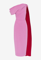 ROKSANDA Maite One-Shoulder Draped Midi Dress Pink 2JZ5_H2213B-3_PINK