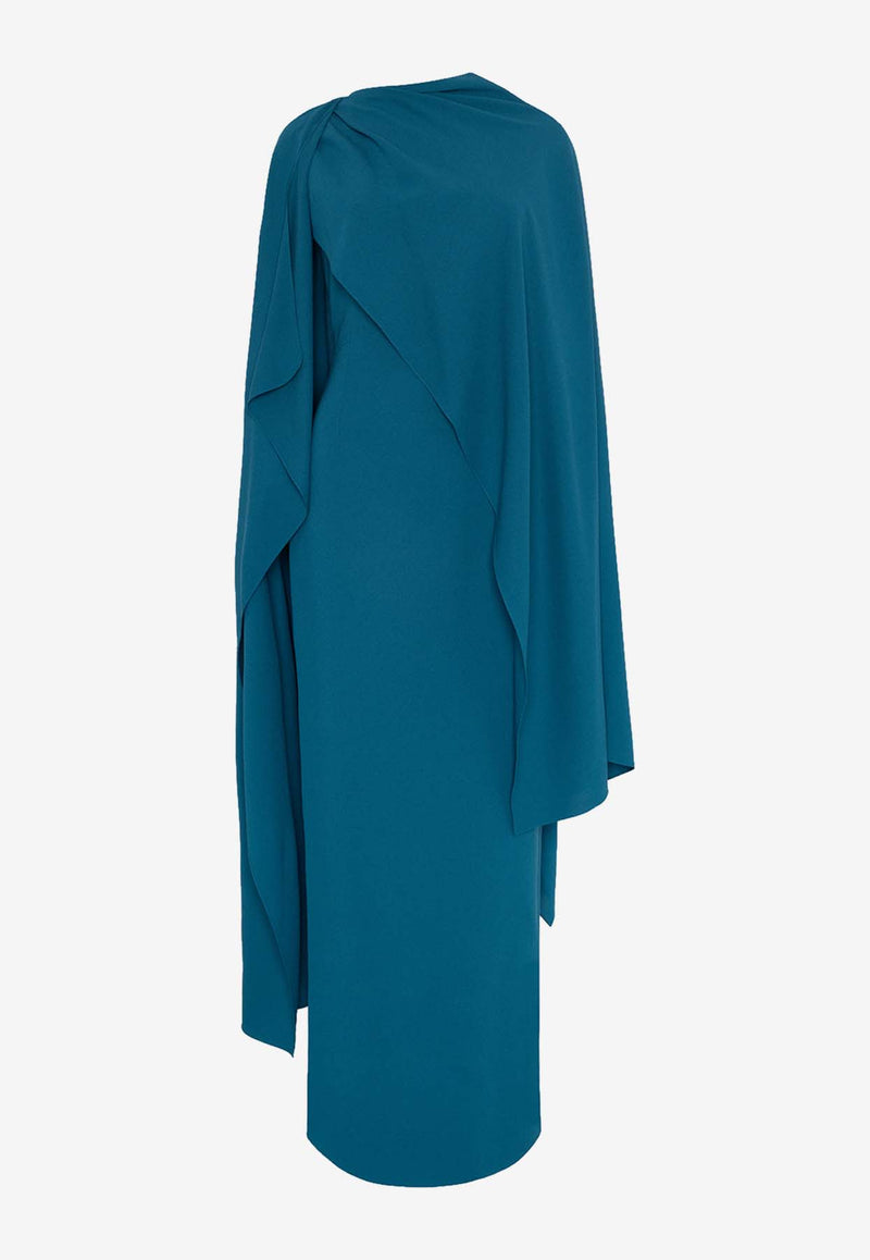 ROKSANDA Deena Draped Gown with Cape Green 2JZ5_H2358A-1_GREEN