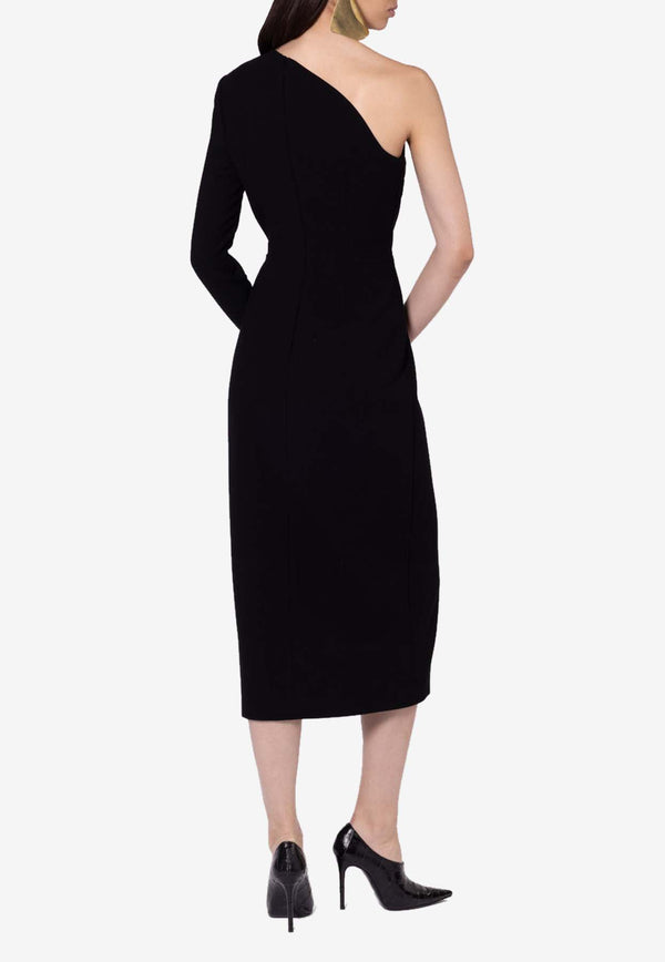 ROKSANDA Zahrah One-Shoulder Midi Dress Black 2JZ5_H2385A-1_BLACK