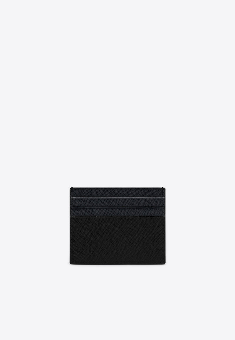 Prada Metal Logo Leather Cardholder Black 2MC0252FPJ/R_PRADA-F0G52