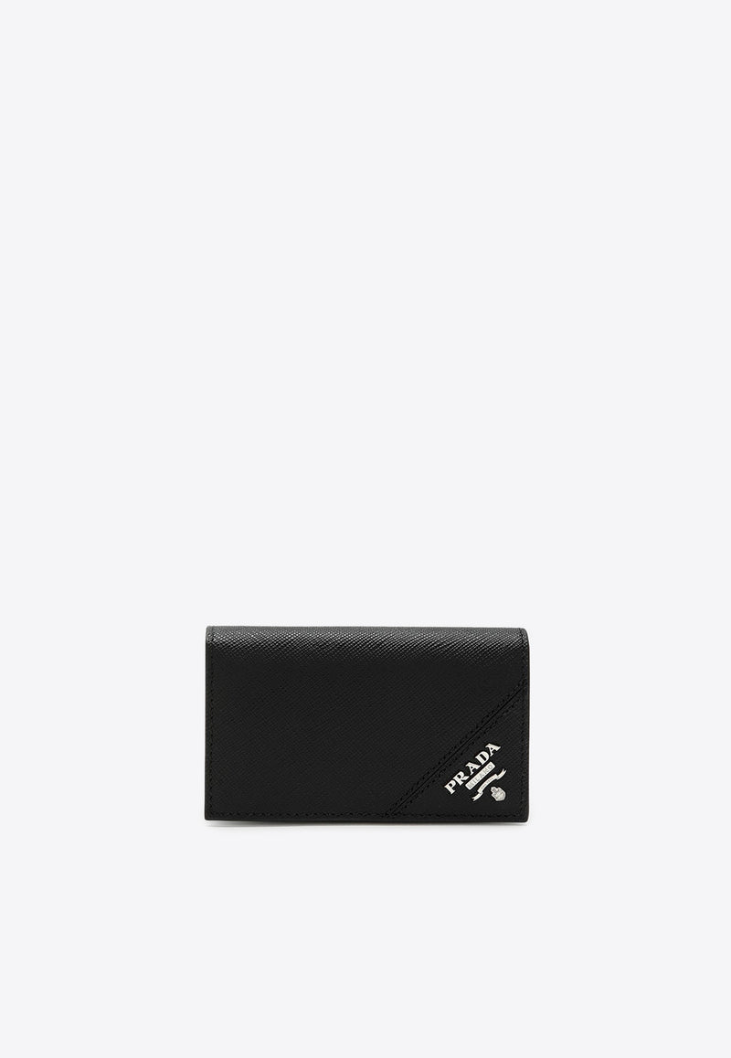 Prada Saffiano Leather Logo Cardholder Black 2MC122QME/R_PRADA-F0002