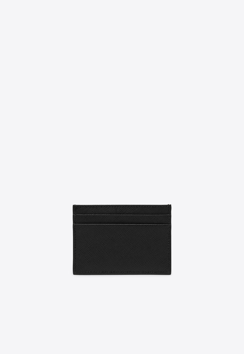 Prada Triangle Logo Saffiano Leather Cardholder Black 2MC149QHH/Q_PRADA-F0002