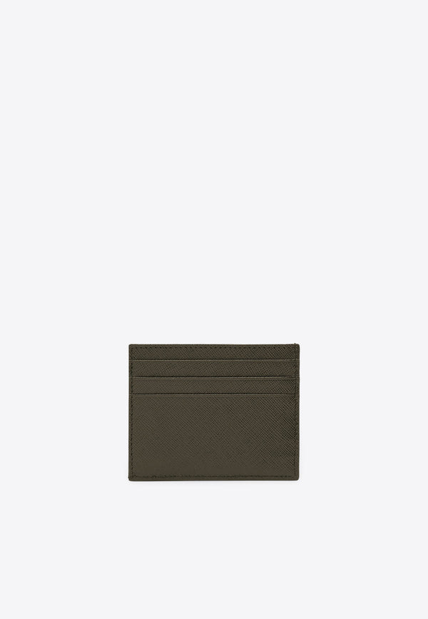 Prada Triangle Logo Cardholder in Saffiano Leather Black 2MC223QHH/P_PRADA-F0002