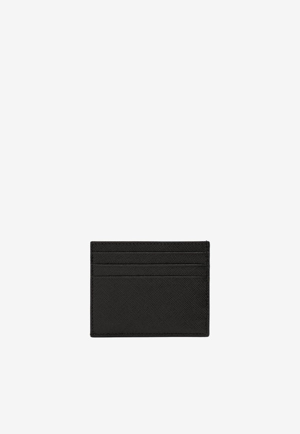 Prada Triangle Logo Leather Cardholder Black 2MC223QHH/Q_PRADA-F0002