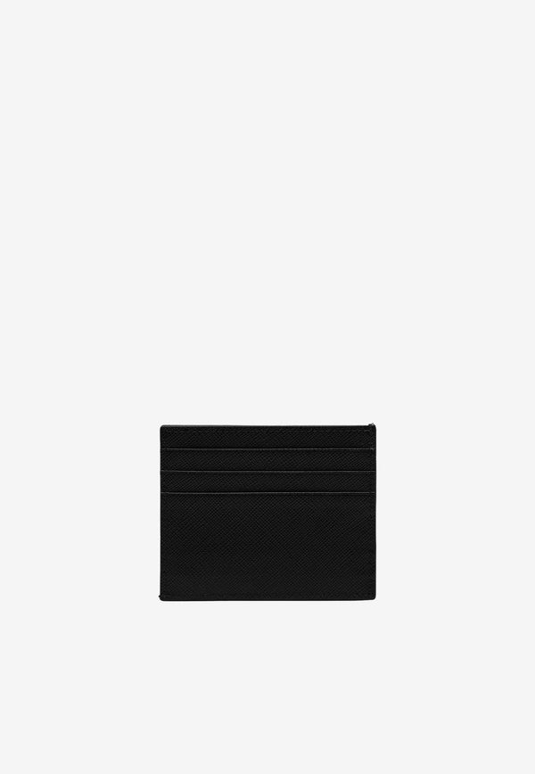 Prada Logo Plaque Saffiano Leather Cardholder Black 2MC223QME/Q_PRADA-F0002