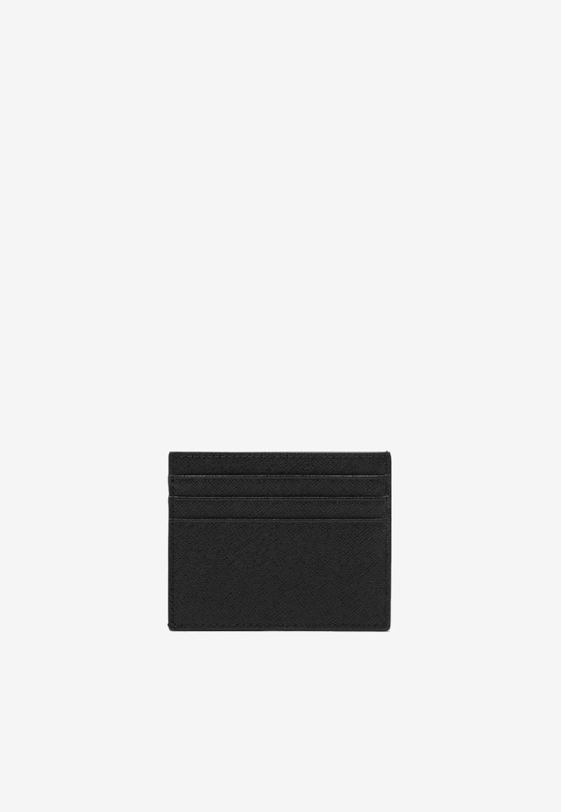 Prada Triangle Logo Saffiano Leather Cardholder Black 2MC223QME/S_PRADA-F0002