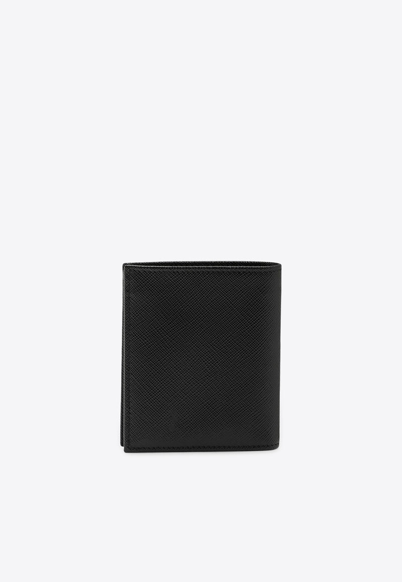 Prada Triangle Logo Saffiano Leather Wallet Black 2MO004QHH/P_PRADA-F0002