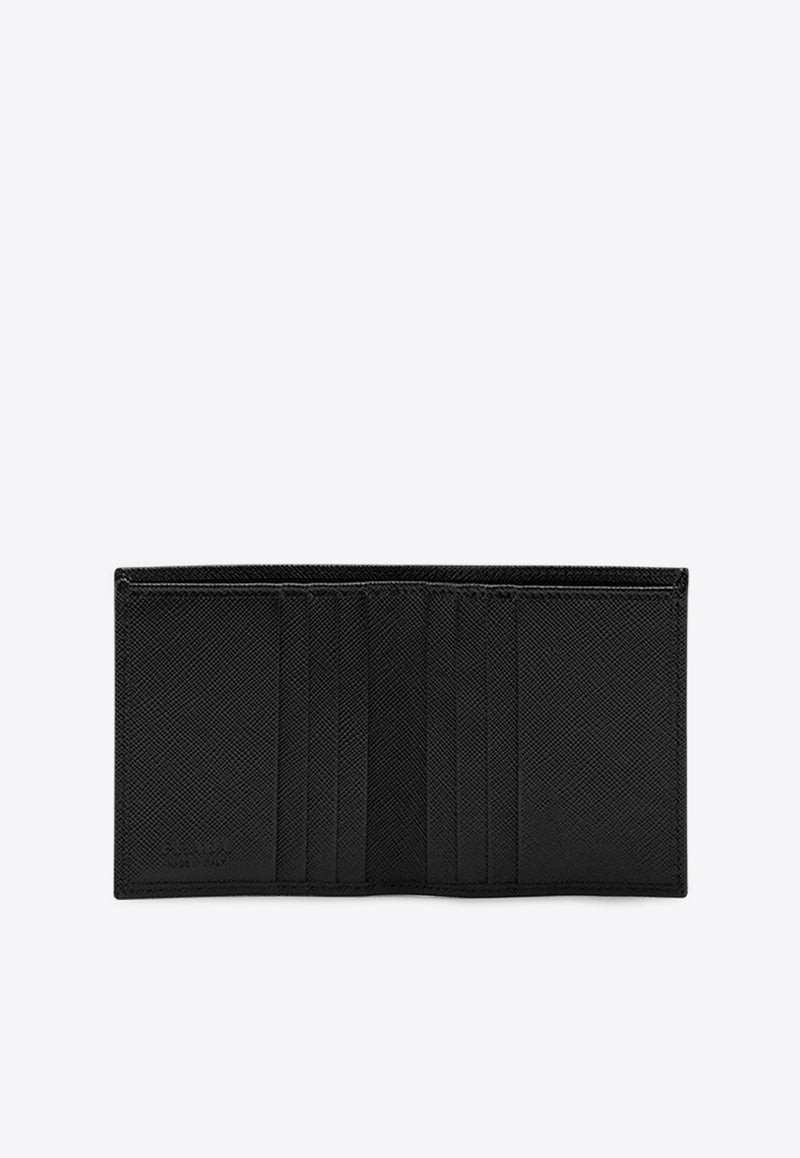 Prada Triangle Logo Bi-Fold Wallet Black 2MO004QHH/R_PRADA-F0002