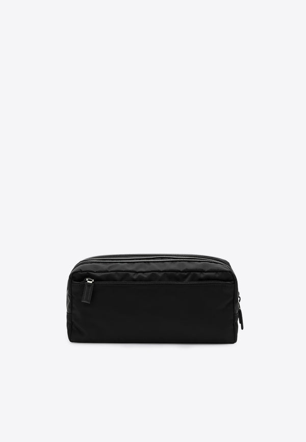 Prada Triangle Logo Re-Nylon Vanity Pouch Black 2NA0302DMH/O_PRADA-F0002