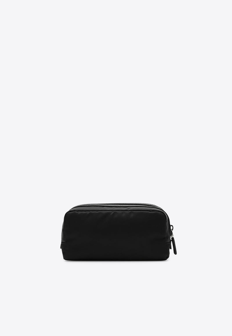 Prada Triangle Logo Zipped Pouch Black 2NA0452DMH/S_PRADA-F0002