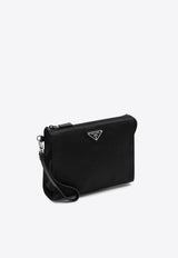 Prada Triangle Logo Re-Nylon Pouch Bag Black 2NE7892DMH/Q_PRADA-F0002