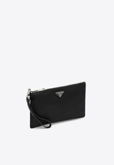 Prada Re-Nylon and Saffiano Leather Pouch Bag Black 2NH0042DMH/O_PRADA-F0002