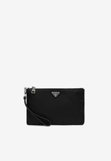 Prada Triangle Logo Pouch Bag Black 2NH0042DMH/S_PRADA-F0002