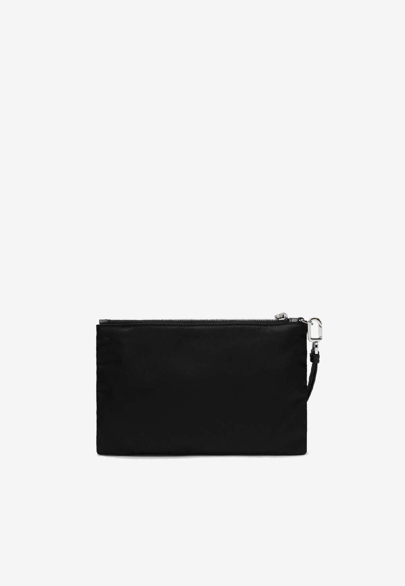 Prada Triangle Logo Pouch Bag Black 2NH0042DMH/S_PRADA-F0002