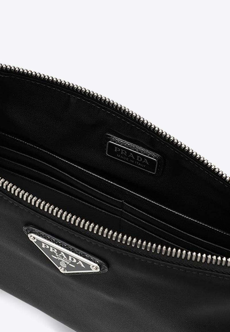 Prada Small Saffiano Leather Pouch Black 2NH0062DMH/R_PRADA-F0002