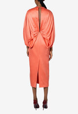 ROKSANDA Tari Silk Midi Dress Coral 2PL6_H2431B-2_CORAL