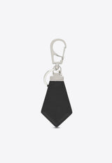 Prada Triangle Logo Saffiano Leather Keychain Black 2PP041053/P_PRADA-F0002