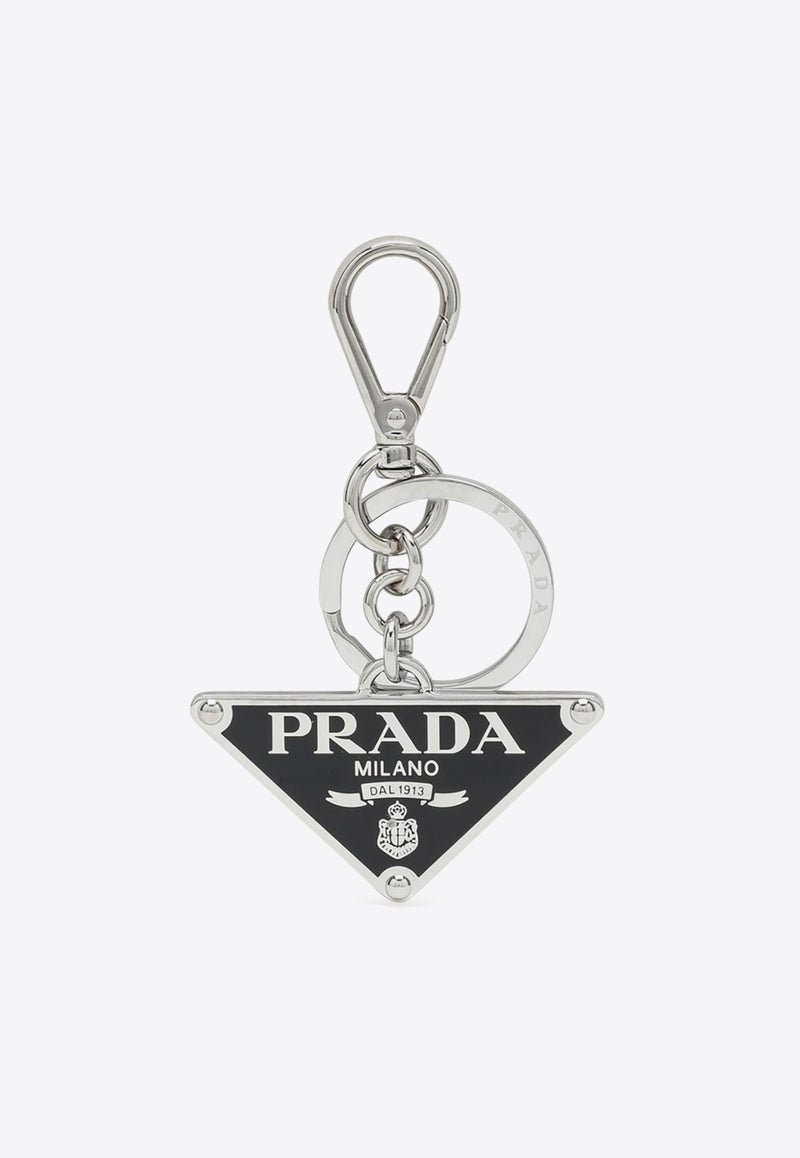 Prada Triangle Logo Metal Key-Ring Silver 2PS05766A/O_PRADA-F0002