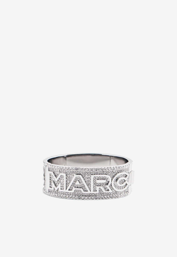 Marc Jacobs Monogram Crystal-Embellished Cuff Bracelet 2R3JBR001J66SILVER