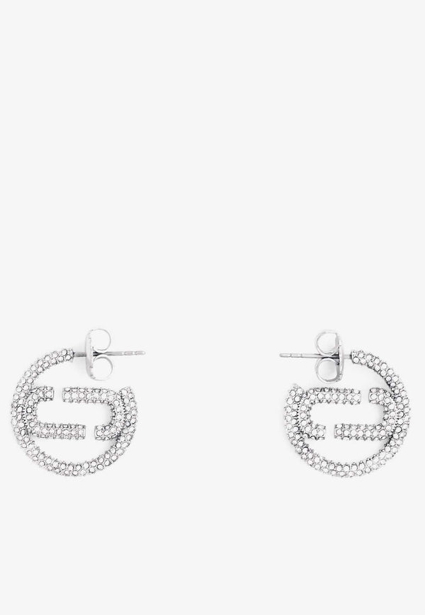 Marc Jacobs Small J Marc Crystal-Embellished Earrings 2R3JER001J12SILVER