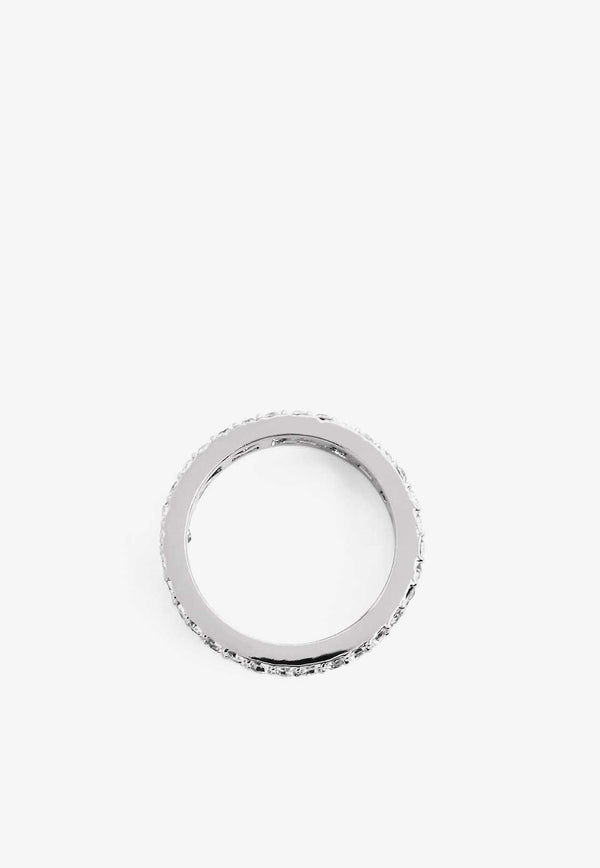 Marc Jacobs Monogram Crystal-Embellished Ring 2R3JRN001J82SILVER
