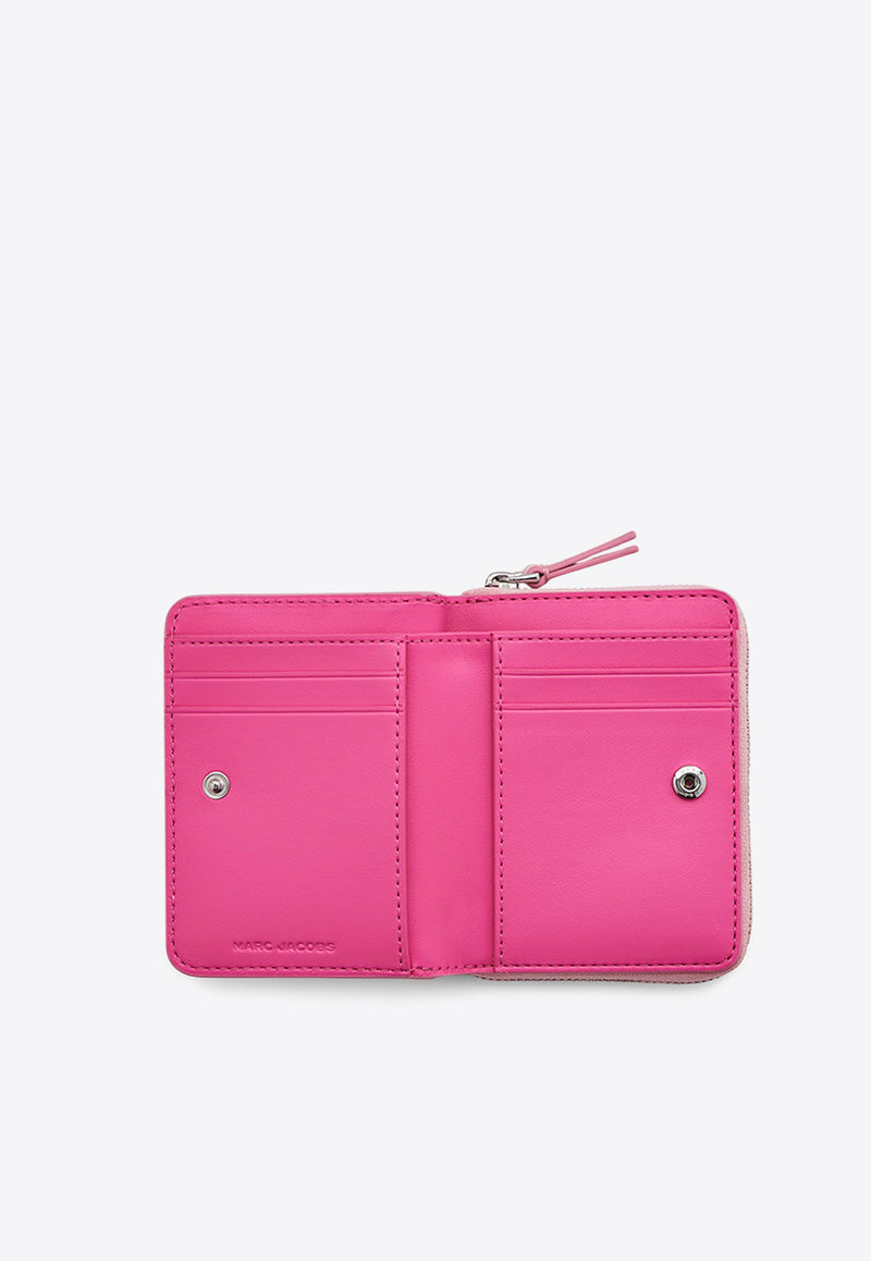 Marc Jacobs Mini Compact Pebbled Leather Wallet Pink 2R3SMP044S10-669_PINK