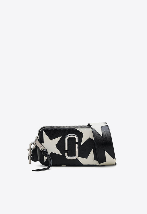 Marc Jacobs Snapshot Star Patchwork Leather Crossbody Bag Black 2R4HCR013H02-005_BLACK WHIT