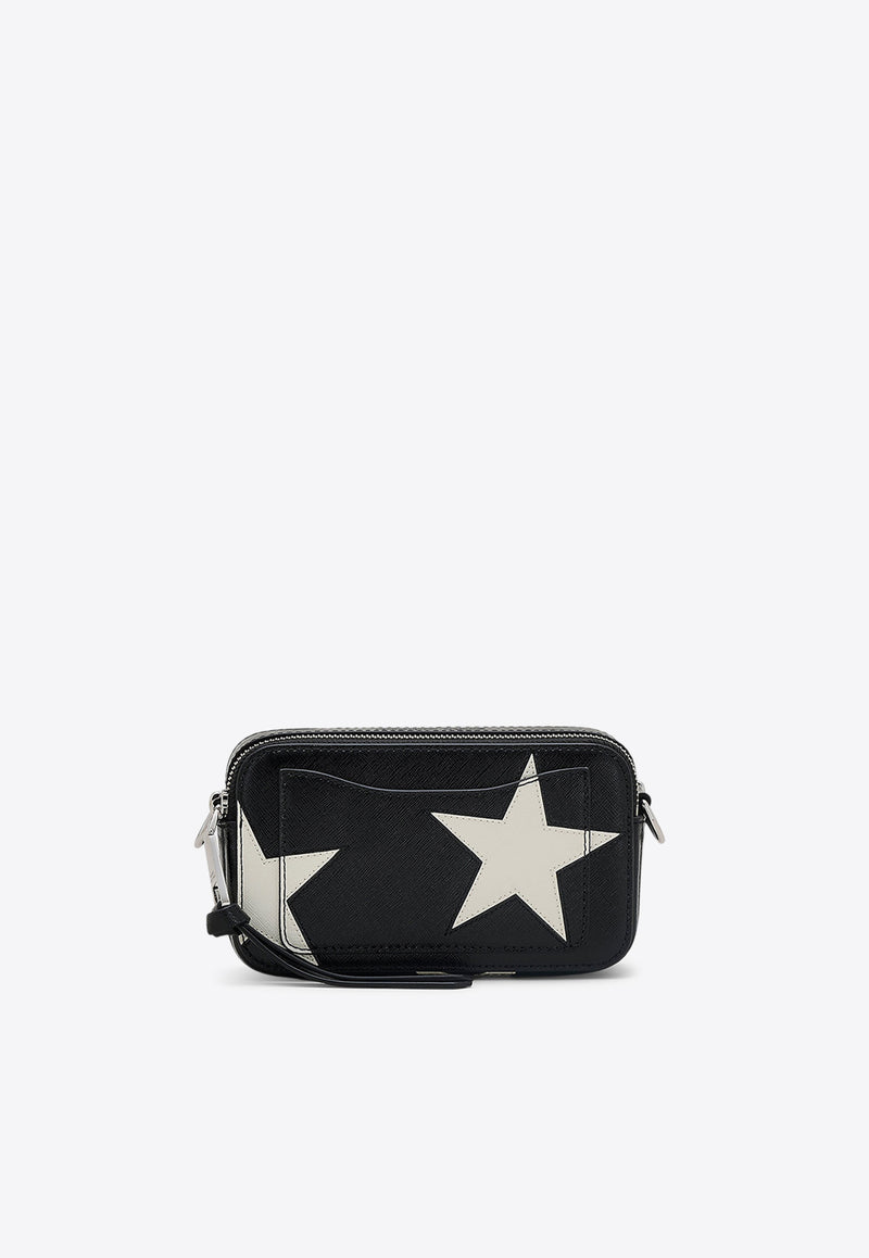Marc Jacobs Snapshot Star Patchwork Leather Crossbody Bag Black 2R4HCR013H02-005_BLACK WHIT