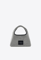 Marc Jacobs Mini Sack Rhinestone Embellished Shoulder Bag Silver 2R4HSH018H03-991_SILVER