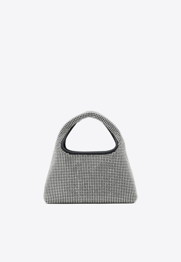 Marc Jacobs Mini Sack Rhinestone Embellished Shoulder Bag Silver 2R4HSH018H03-991_SILVER