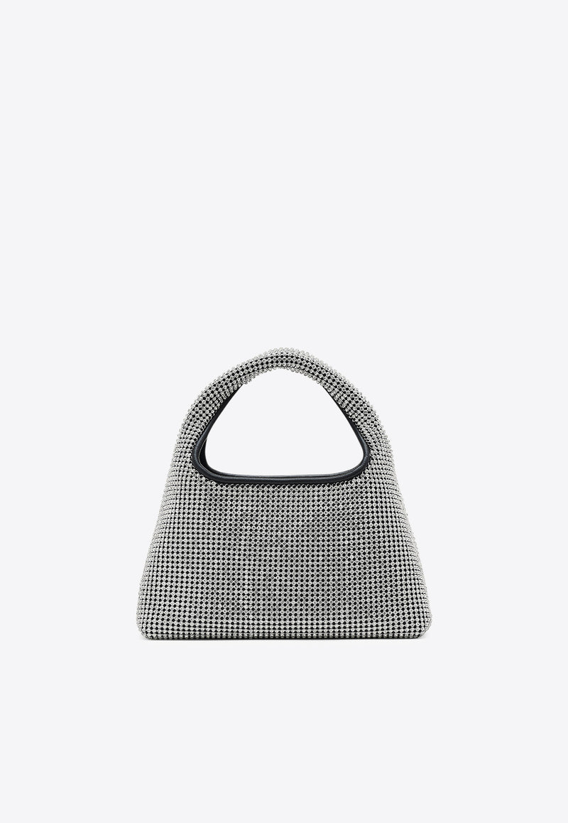 Marc Jacobs Mini Sack Rhinestone Embellished Shoulder Bag Silver 2R4HSH018H03-991_SILVER