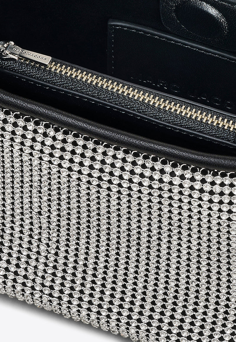 Marc Jacobs Mini Sack Rhinestone Embellished Shoulder Bag Silver 2R4HSH018H03-991_SILVER