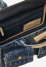Marc Jacobs Medium Denim Suede Cargo Tote Bag Denim 2S6HTT006H02_BLUE