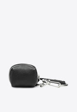 Prada Triangle Logo Leather Bag Charm Black 2TL5472BBE/R_PRADA-F0002