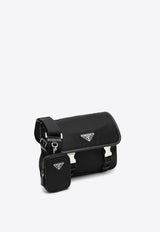 Prada Triangle Logo Messenger Bag Black 2VD034XOP2DMH/P_PRADA-F0002