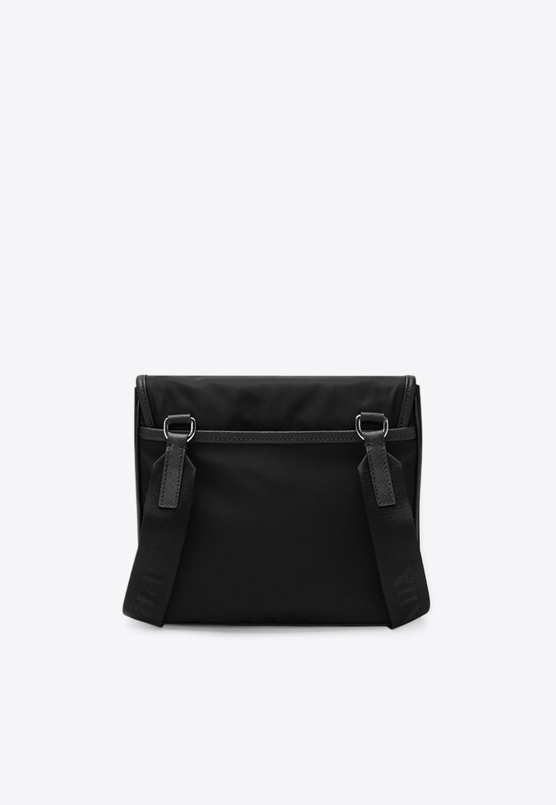 Prada Triangle Logo Re-Nylon Messenger Bag Black 2VD077OOO2DMH/R_PRADA-F0002