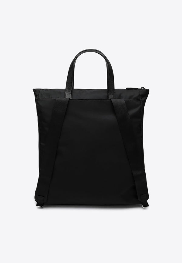 Prada Triangle Logo Re-Nylon and Leather Top Handle Bag Black 2VG098OOO2DMG/R_PRADA-F0002