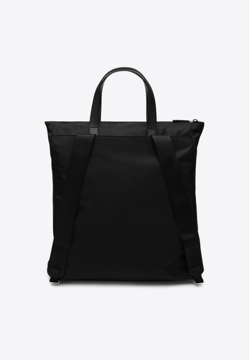 Prada Triangle Logo Re-Nylon and Leather Top Handle Bag Black 2VG098OOO2DMG/R_PRADA-F0002