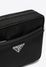 Prada Triangle Logo Re-Nylon Messenger Bag Black 2VH048XOO2DMH/P_PRADA-F0002