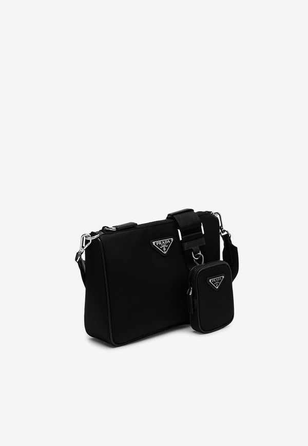 Prada Re-Nylon and Saffiano Leather Crossbody Bag Black 2VH113XOP2DMH/P_PRADA-F0002