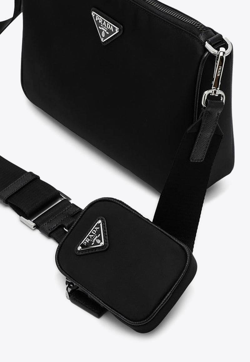 Prada Re-Nylon and Saffiano Leather Crossbody Bag Black 2VH113XOP2DMH/P_PRADA-F0002