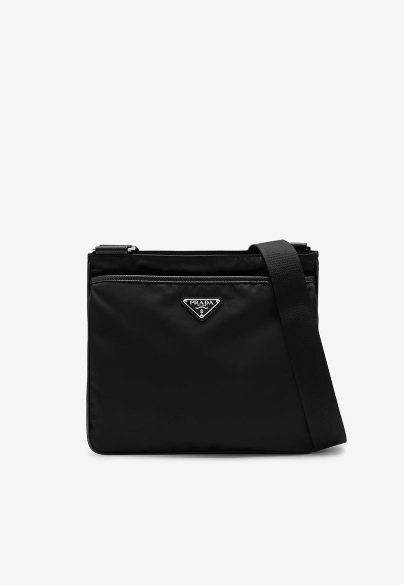 Prada Re-Nylon Triangle Logo Messenger Bag Black 2VH118XOO2DMH/R_PRADA-F0002