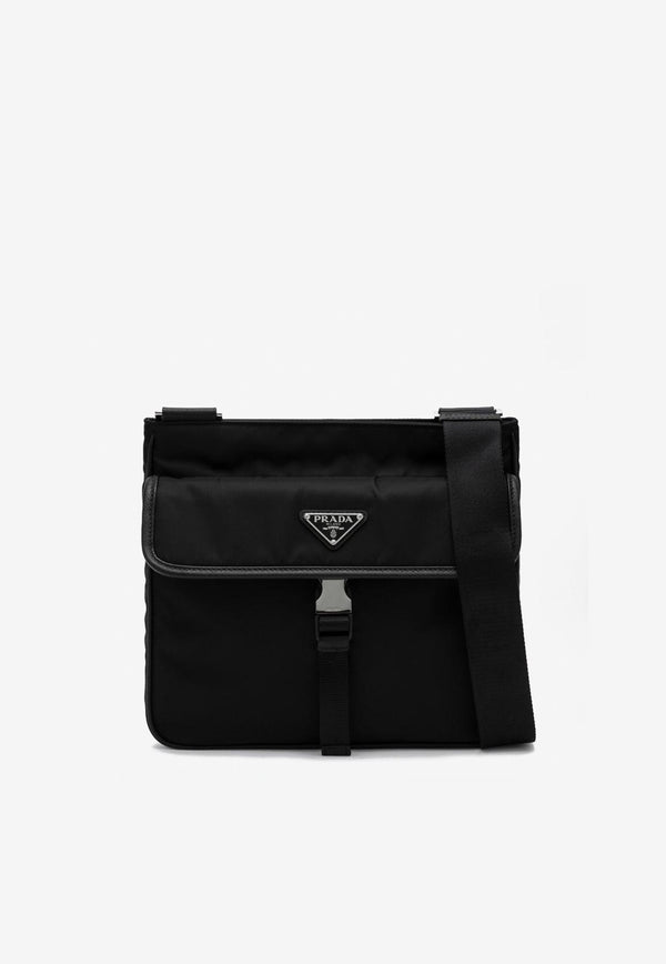 Prada Triangle Logo Messenger Bag Black 2VH119XOO2DMH/Q_PRADA-F0002