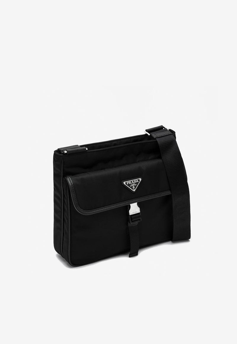 Prada Triangle Logo Messenger Bag Black 2VH119XOO2DMH/Q_PRADA-F0002