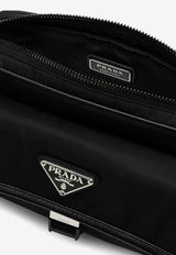 Prada Triangle Logo Re-nylon Messenger Bag Black 2VH133XMP2DMH/P_PRADA-F0002