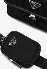 Prada Triangle Logo Re-nylon Messenger Bag Black 2VH133XMP2DMH/P_PRADA-F0002