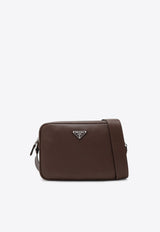 Prada Triangle Logo Leather Messenger Bag Brown 2VH189OOO2BBE/R_PRADA-F0038